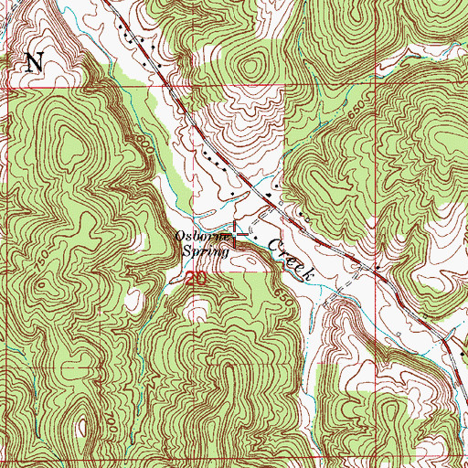 Topographic Map of Osborne Spring, IN