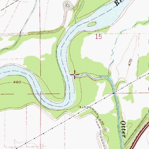 Topographic Map of Otter Creek, IN