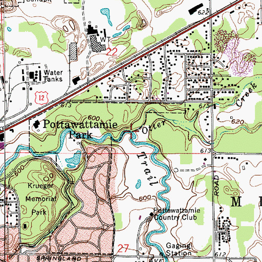 Topographic Map of Otter Creek, IN