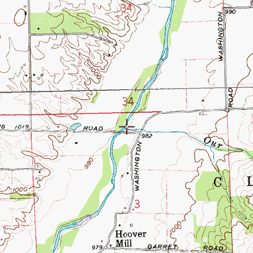 Topographic Map of Our Run, IN