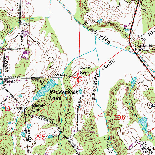Topographic Map of Bridgewater Cemetery, IN