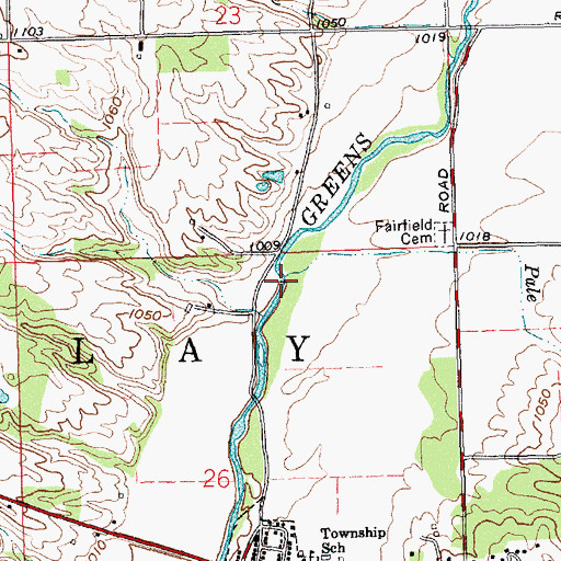 Topographic Map of Pale Run, IN