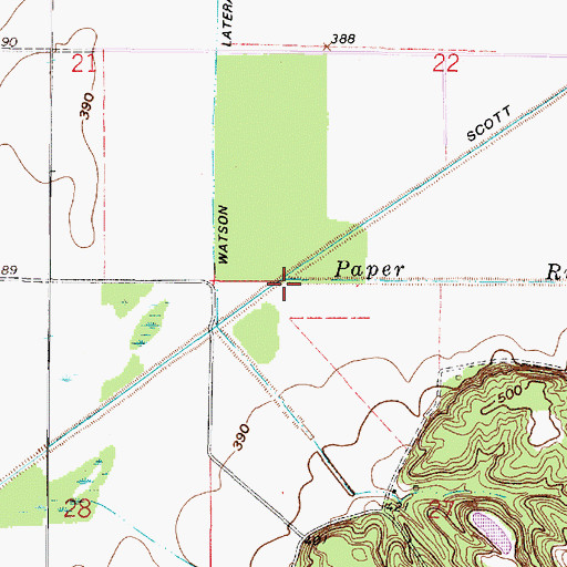 Topographic Map of Paper Run, IN