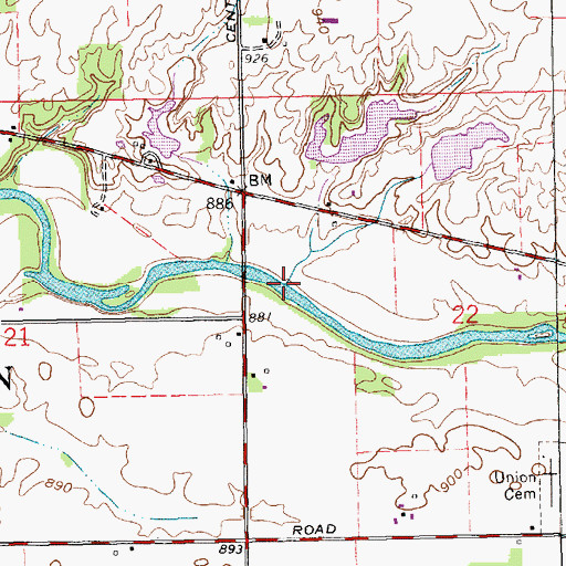 Topographic Map of Path Run, IN