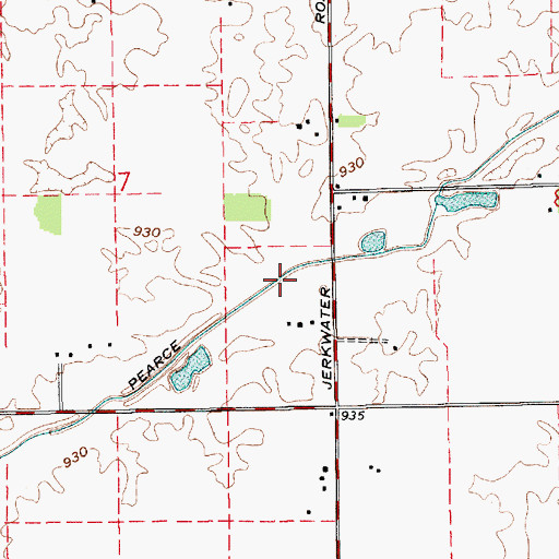 Topographic Map of Pearce Ditch, IN
