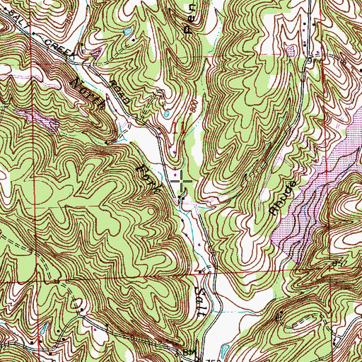 Topographic Map of Pence Hollow, IN
