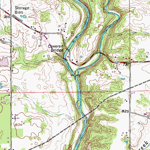 Topographic Map of Panther Creek, IN