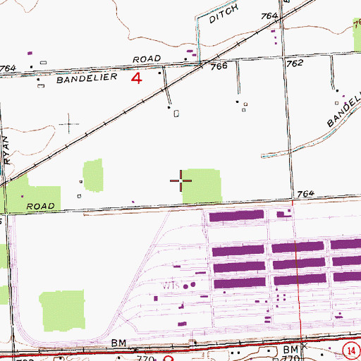 Topographic Map of Peoples Chapel, IN