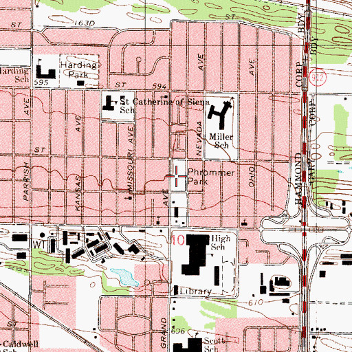 Topographic Map of Phrommer Park, IN