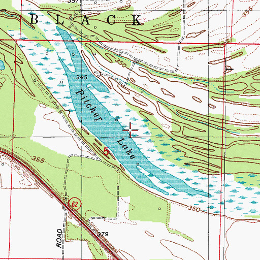 Topographic Map of Pitcher Lake, IN