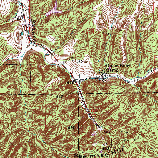 Topographic Map of Pittman Hollow, IN