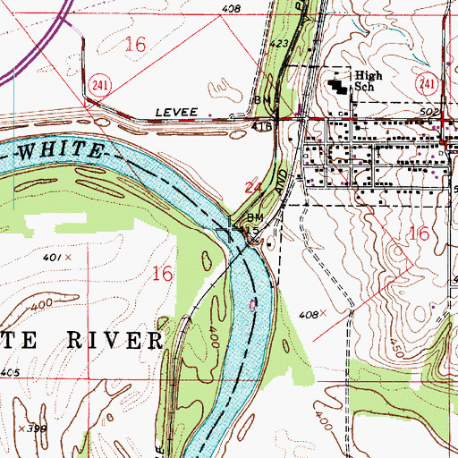 Topographic Map of Plass Ditch, IN
