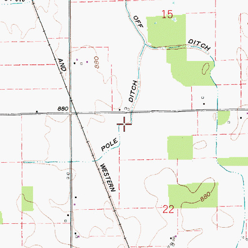 Topographic Map of Pole Ditch, IN
