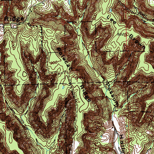 Topographic Map of Polecat Ridge, IN