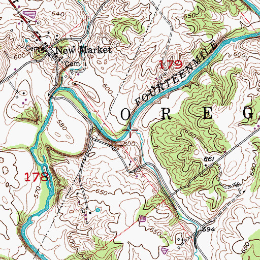 Topographic Map of Polk Run, IN