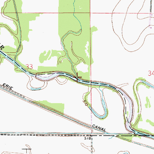 Topographic Map of Pond Creek, IN