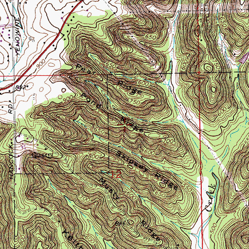 Topographic Map of Pond Ridge, IN