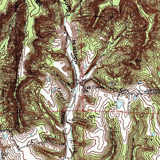 Topographic Map of Possum Hollow, IN