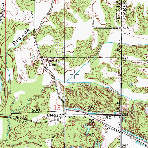 Topographic Map of Possum Hollow, IN