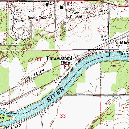 Topographic Map of Potawatomi Point, IN