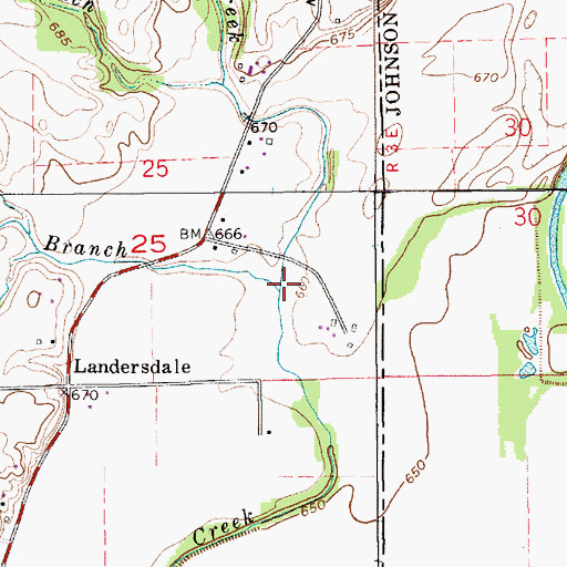 Topographic Map of Prospect Branch, IN