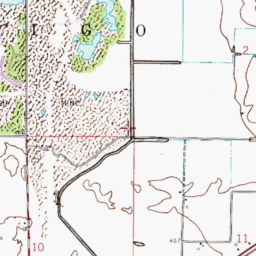 Topographic Map of Purdy-Marsh Ditch, IN