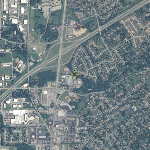 Aerial/Satellite Image of Rail Run, IN