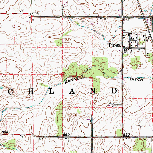Topographic Map of Rannels Ditch, IN