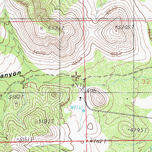 Topographic Map of Ellis Ranch, AZ