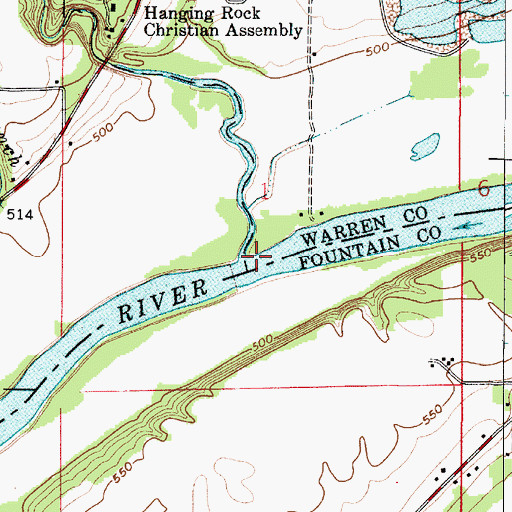 Topographic Map of Redwood Creek, IN