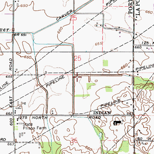 Topographic Map of Reynolds Creek, IN