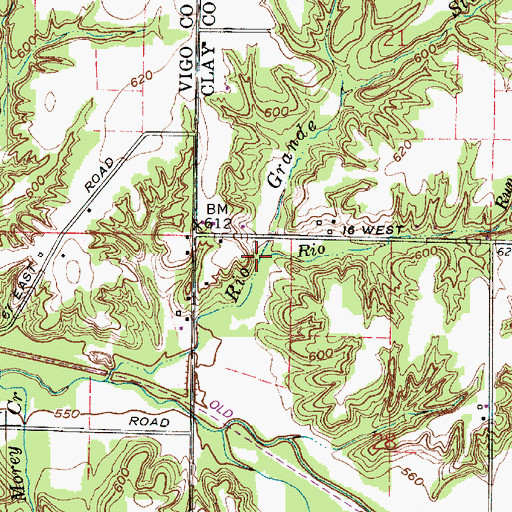 Topographic Map of Rio West Run, IN
