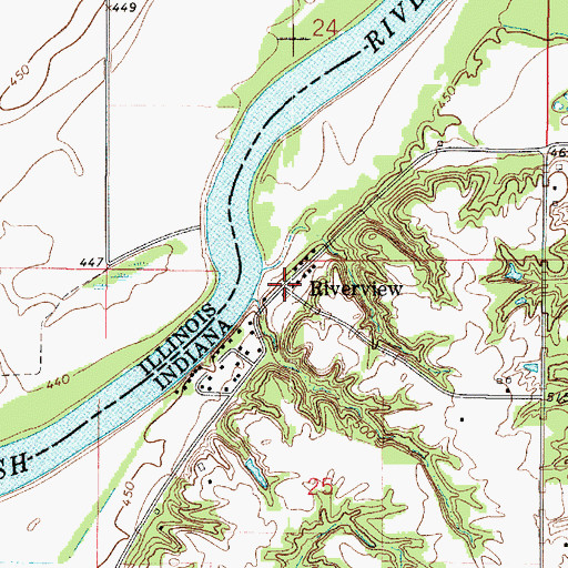 Topographic Map of Riverview, IN