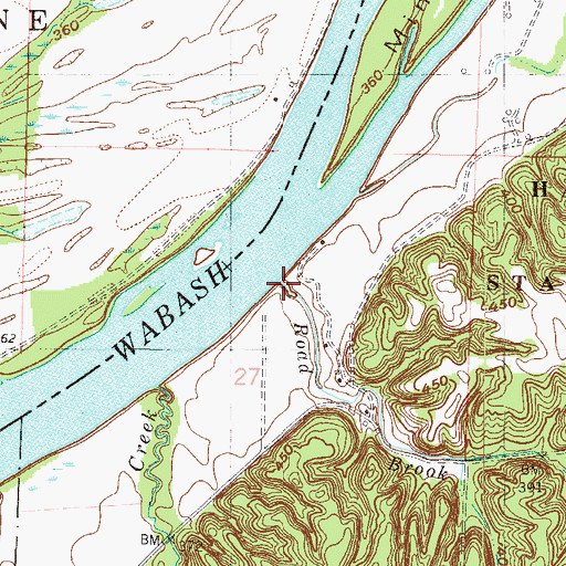 Topographic Map of Road Brook, IN