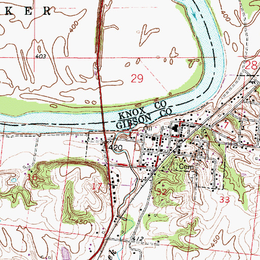 Topographic Map of Robb Creek, IN