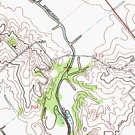 Topographic Map of Roberson Ditch, IN