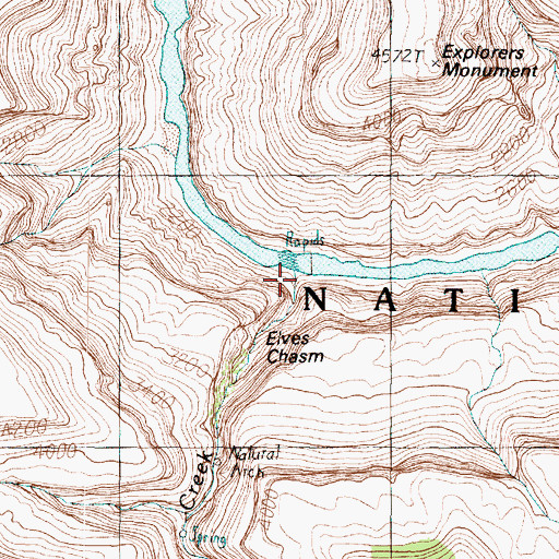 Topographic Map of Elves Chasm, AZ