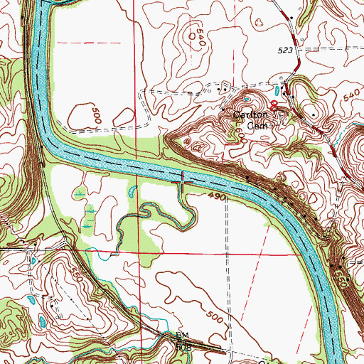 Topographic Map of Rock Lick Branch, IN