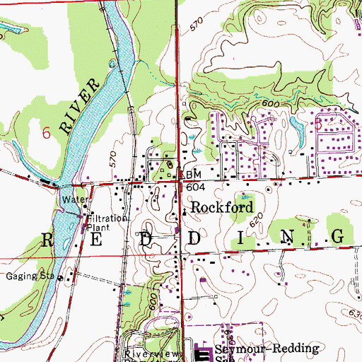 Topographic Map of Rockford, IN