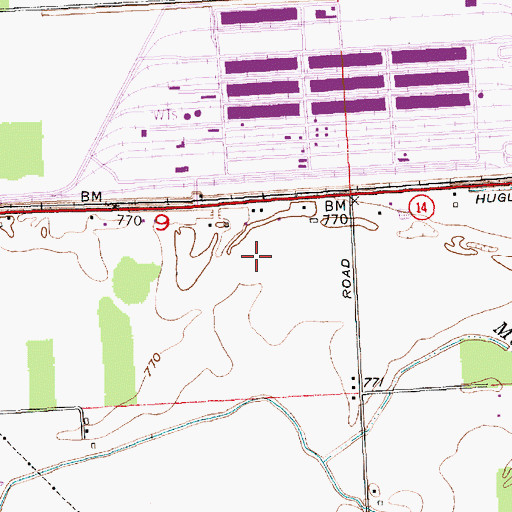 Topographic Map of Rorick Ditch, IN