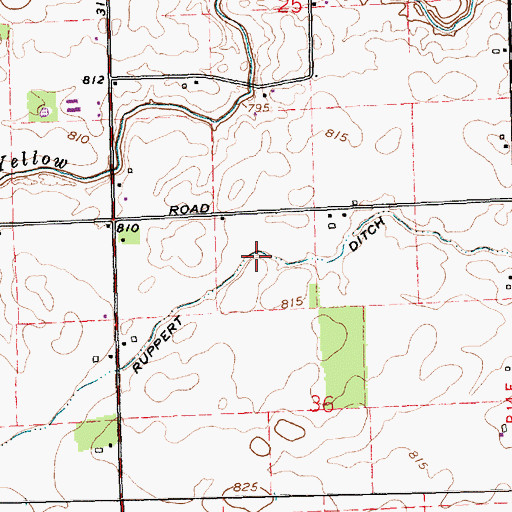 Topographic Map of Ruppert Ditch, IN