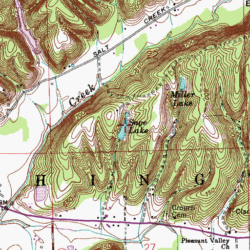 Topographic Map of Sage Lake, IN