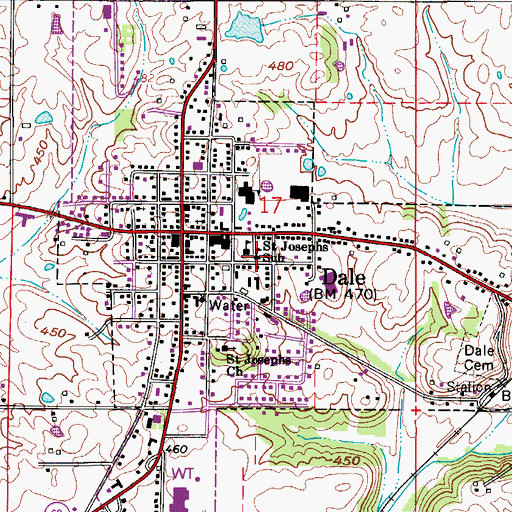 Topographic Map of Saint Joseph School, IN