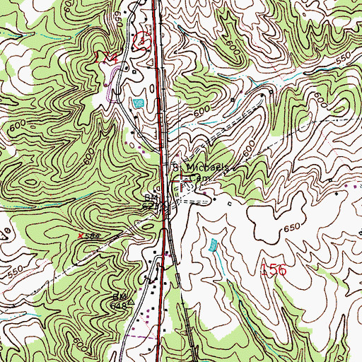 Topographic Map of Saint Michaels Cemetery, IN