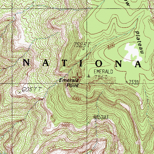 Topographic Map of Emerald Point, AZ