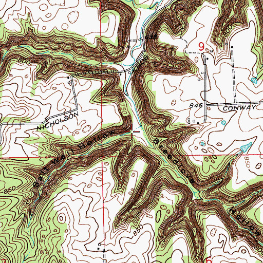 Topographic Map of Salt Well Hollow, IN