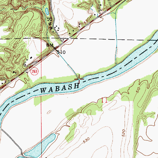 Topographic Map of Salts Run, IN