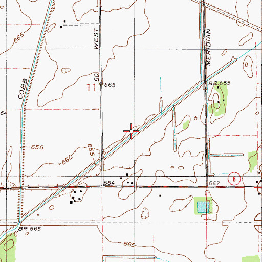 Topographic Map of Sandy Hook Ditch, IN