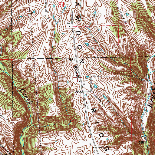 Topographic Map of Sawdon Ridge, IN