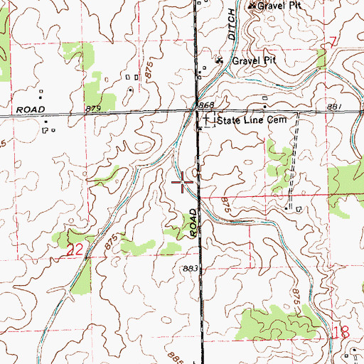 Topographic Map of Scherman Ditch, IN